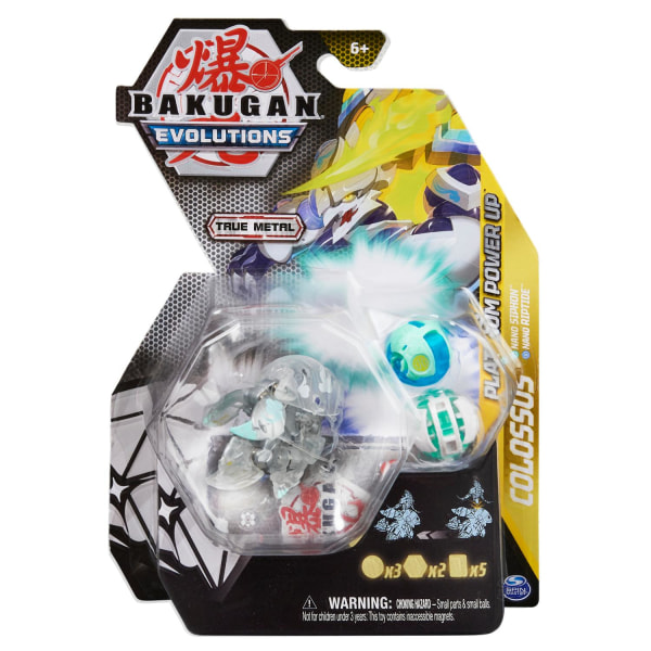 Bakugan Evolutions Platinum Power Up Colossus Silver multifärg