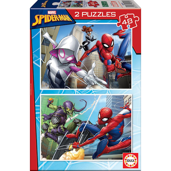 Educa Spiderman Pussel 2x48 bitar multifärg