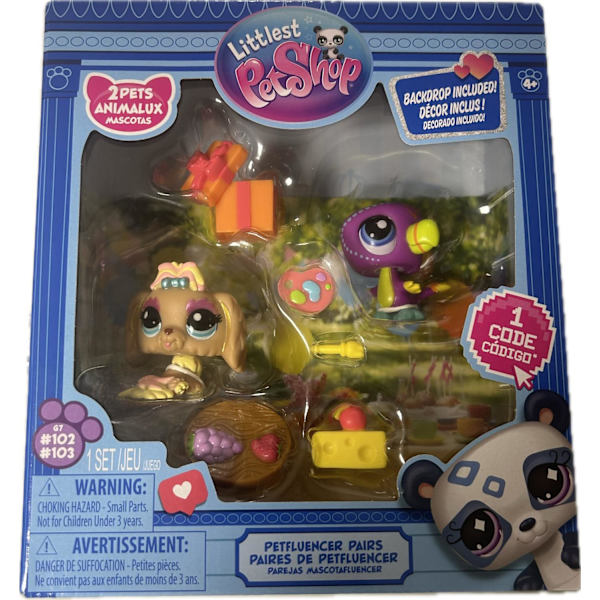 Littlest Pet shop Petfluencer Pair 2 Pets Animalux multifärg