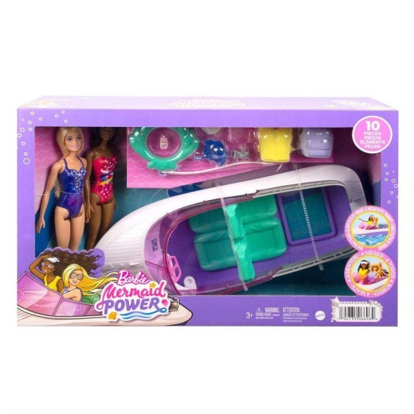Barbie Båt med två dockor multifärg