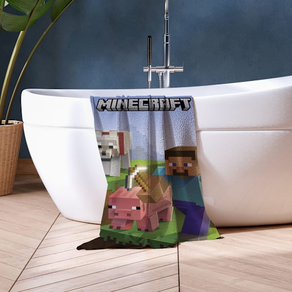 Minecraft Handduk 70x140cm 10009 multifärg