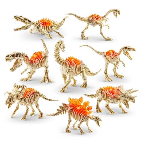 Robo Alive Dino Fossil Find 7 delar multifärg