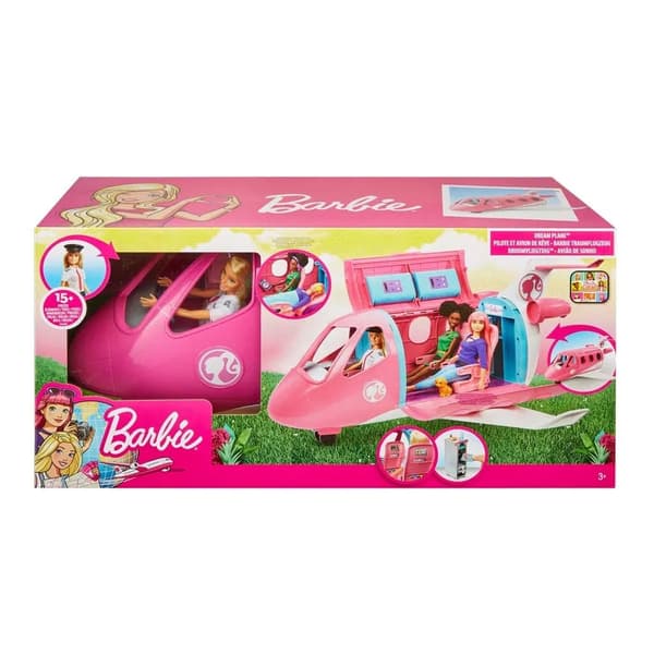Barbie Dreamplane med docka Lekset multifärg