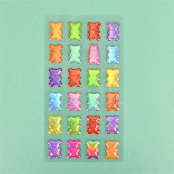 Gummibjörn Stickers 24st multifärg