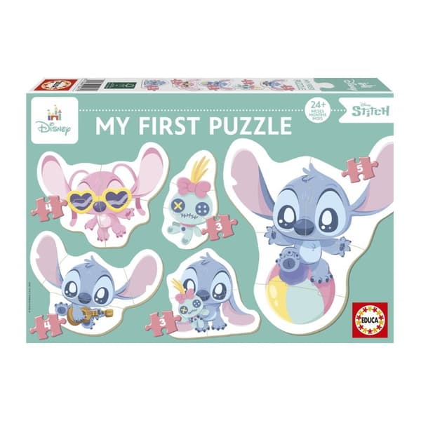 Educa Baby Stitch Pussel 3-4 bitar 5-pack multifärg
