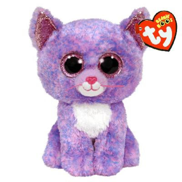 TY Beanie Boos M Cassidy Lavender Katt multifärg