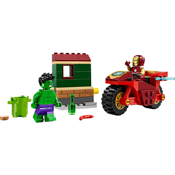 LEGO® Marvel Iron Man med motorcykel och Hulk  76287 multifärg