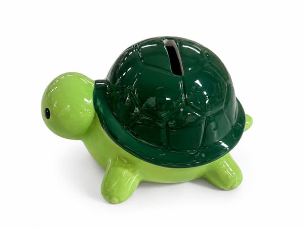 Sparbössa Porslin Djur 13cm Sköldpadda multifärg