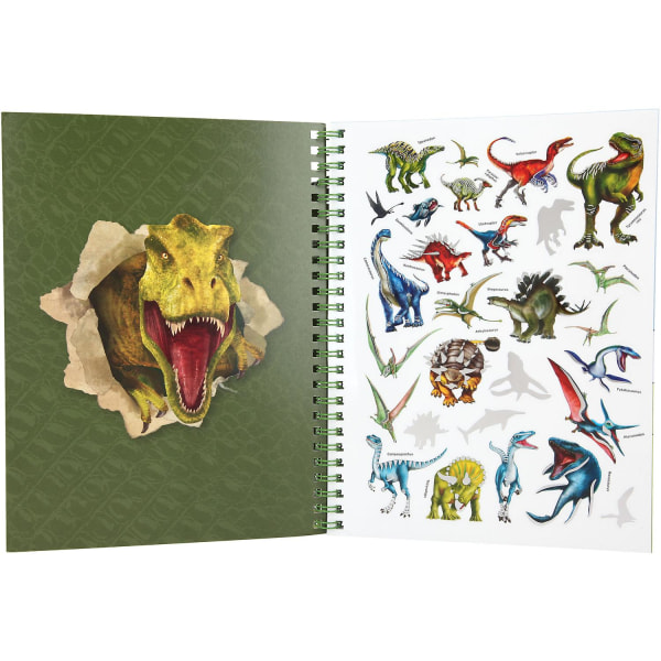 Dino World Målarbok med färgpennor multifärg