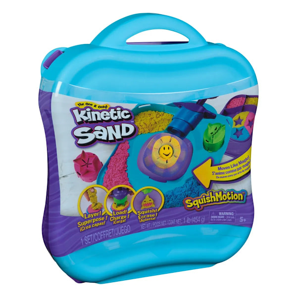Kinetic Sand SquishMotion Set i väska multifärg