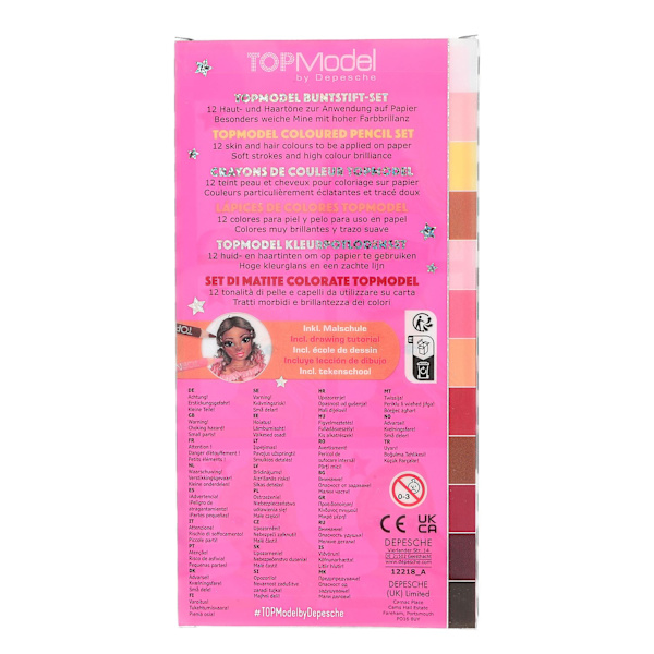 TOPModel Hud- & hårfärgpennor 12-pack multifärg