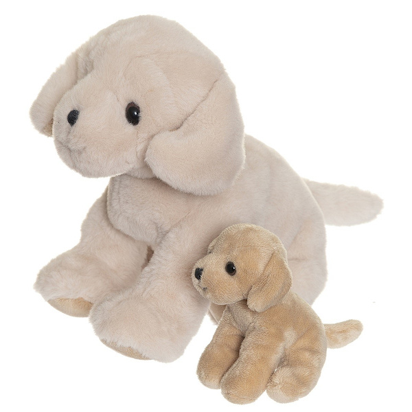 Teddykompaniet Hunden Tess med valp Mjukdjur multifärg