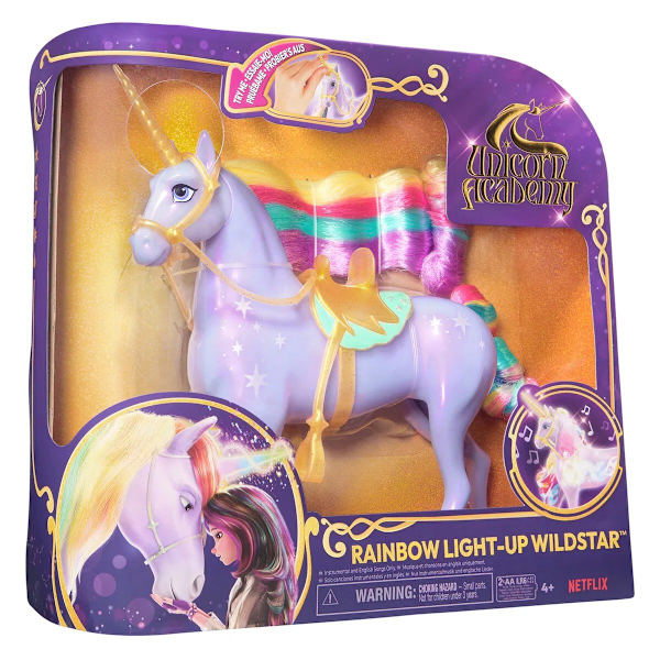 Unicorn Academy Rainbow Light-Up Wildstar 28 cm multifärg