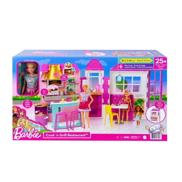Barbie Restaurang med docka Lekset HBB91 multifärg