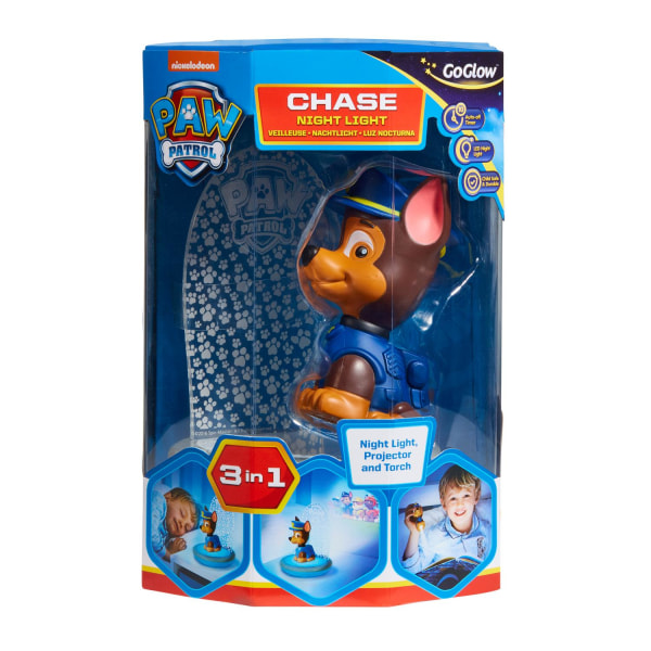 Paw Patrol Chase GoGlow Nattlampa, projektor och ficklampa 3 i 1