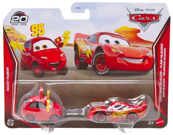 Disney Cars 1:55 2-pack Maddy McGear & Lightning McQueen multifärg