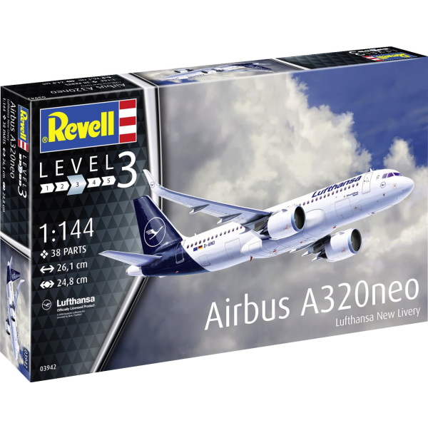 Revell Airbus A320neo Lufthansa New Livery 1:144 Modellbyggsats multifärg