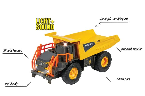 Majorette Volvo Dumper Lastbil med ljud och ljus multifärg