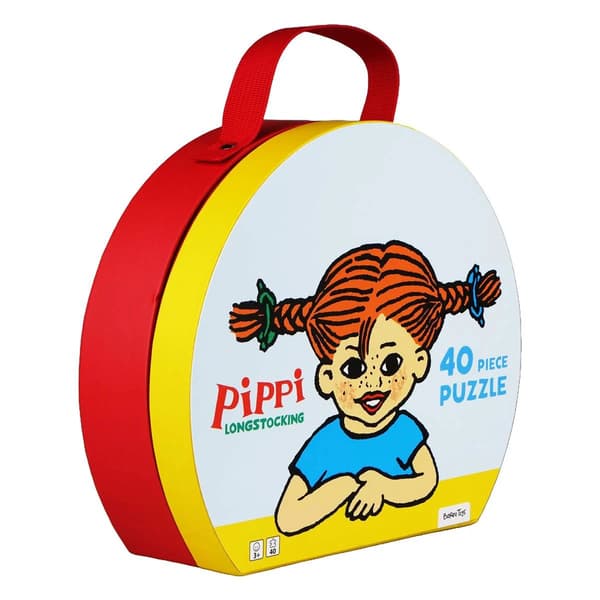 Pippi Resväska med Pussel 40 bitar multifärg