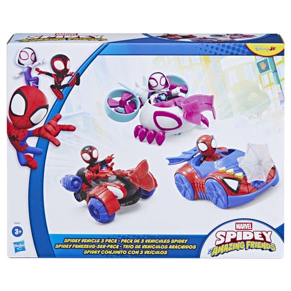 Spider Amazing Friends Fordon 3-pack multifärg