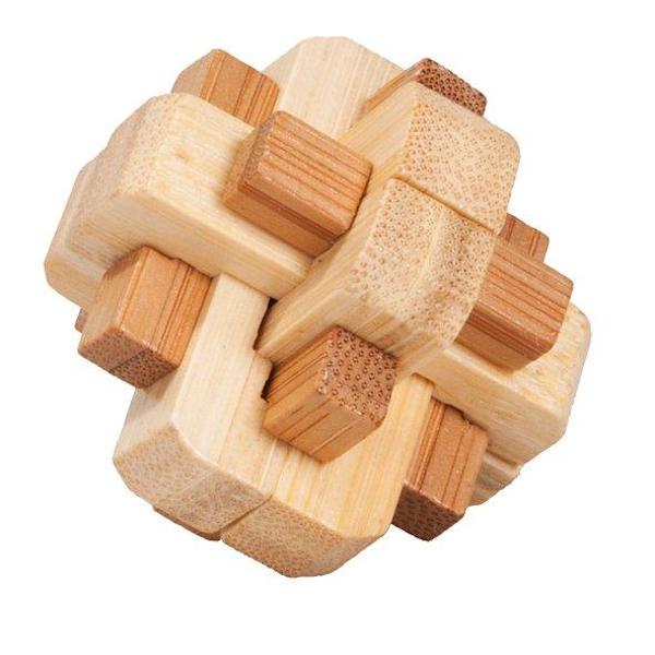 IQ-test Bambu 3D-pussel i metallask Mixad knut multifärg