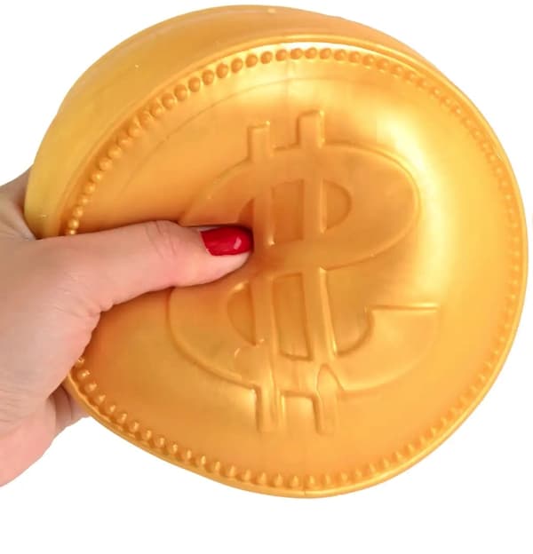 Squeeze Jumbo Guldmynt 15cm