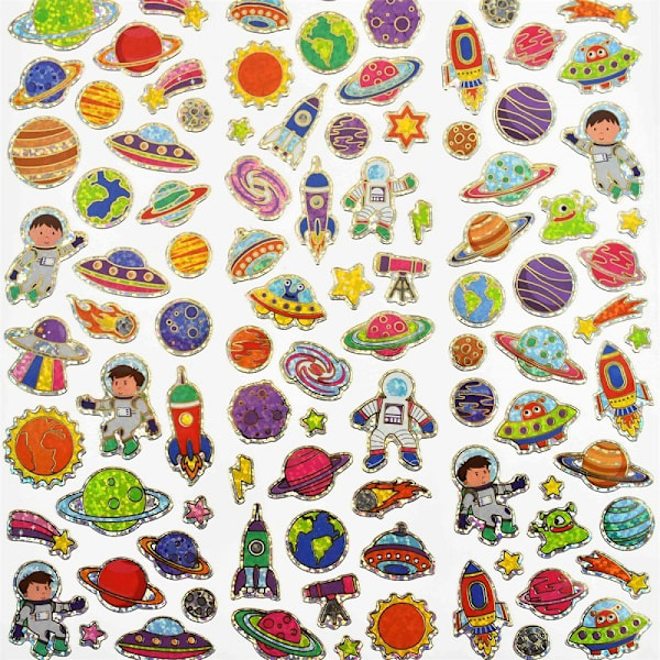 Stickers Rymden 100+ multifärg