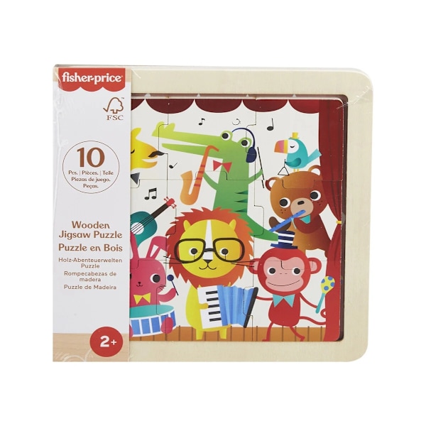 Fisher Price Rampussel i trä 9 bitar Instrument multifärg