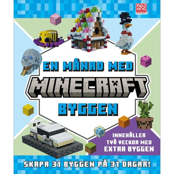 En månad med Minecraftbyggen multifärg