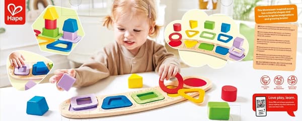 Hape Färg- och Formpussel multifärg