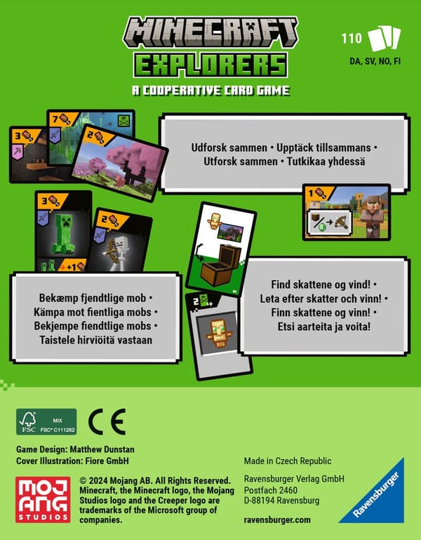 Minecraft Explorers Kortspel SE/DK/FI/NO multifärg