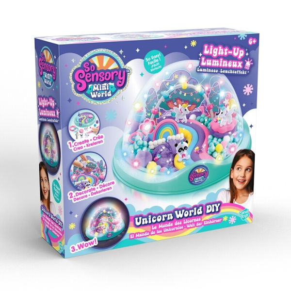 So Sensory Unicorn Mini World DIY Light-Up multifärg