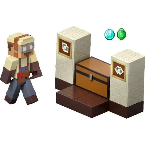 Minecraft Figur med tillbehör Dusters Loot Stash multifärg