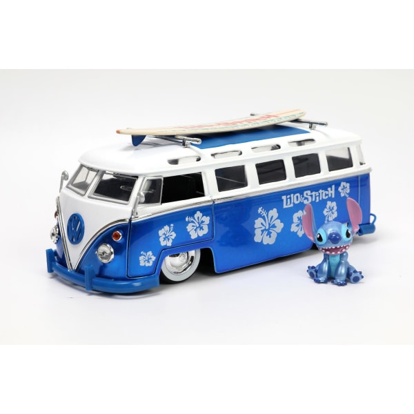 Disney Stitch & Volkswagen T1 Buss Metall 1:24 multifärg