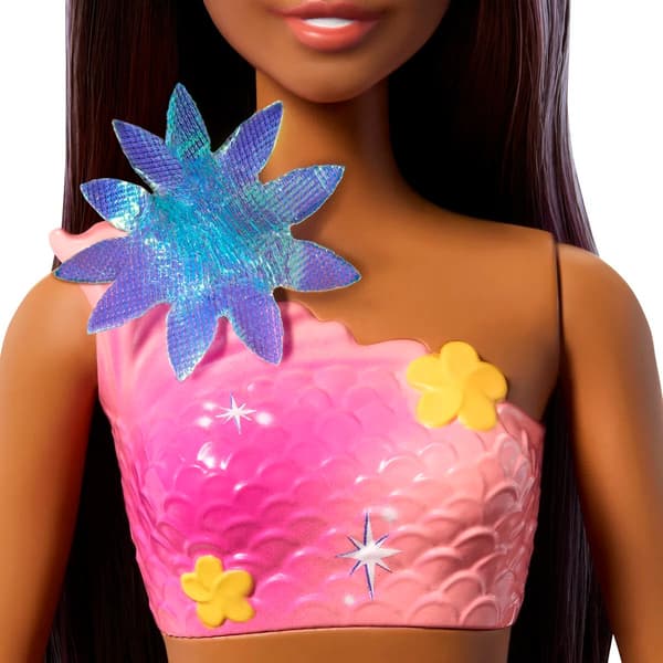 Barbie Flower Magic Sjöjungfru Docka Mörk multifärg
