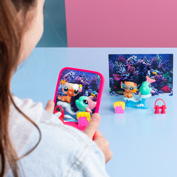 Littlest Pet shop Petfluencer Pair Shell-Fie Fun multifärg
