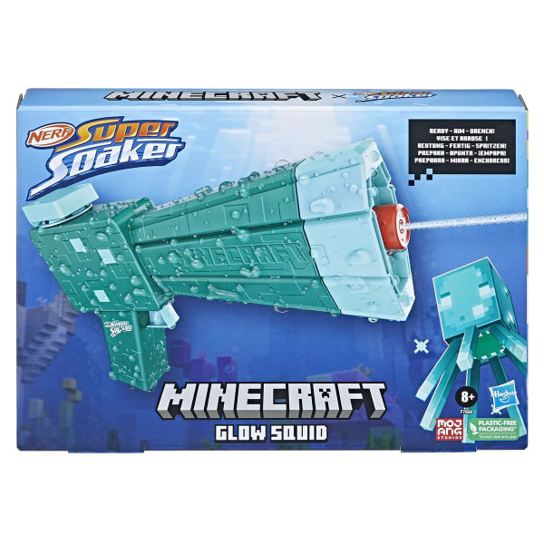 NERF Super Soaker Minecraft Glow Squid multifärg