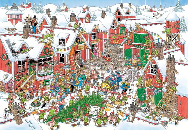 Jan Van Haasteren Santa's village Pussel 5000 bitar multifärg