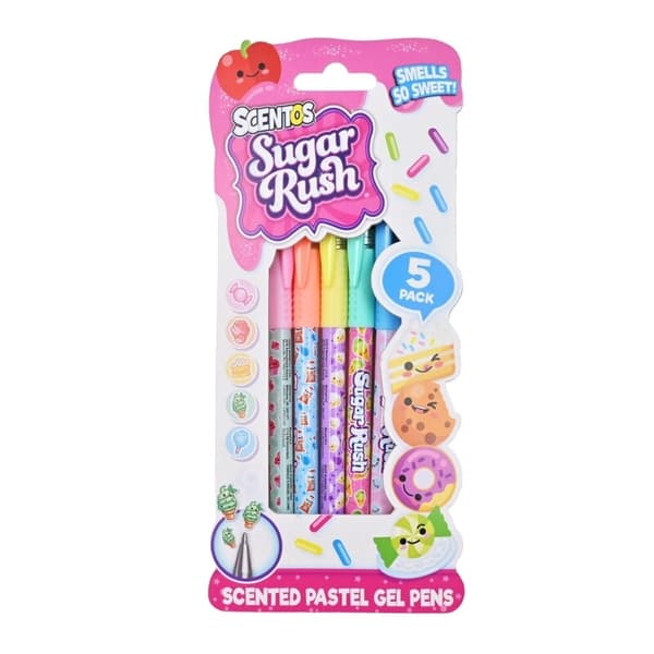 Scentos Sugar Rush Gelpennor 5-p Pastell