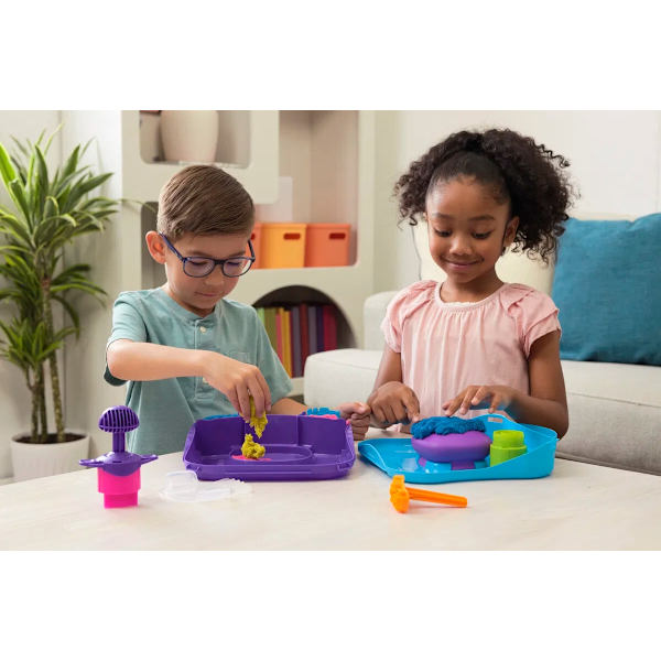 Kinetic Sand SquishMotion Set i väska multifärg