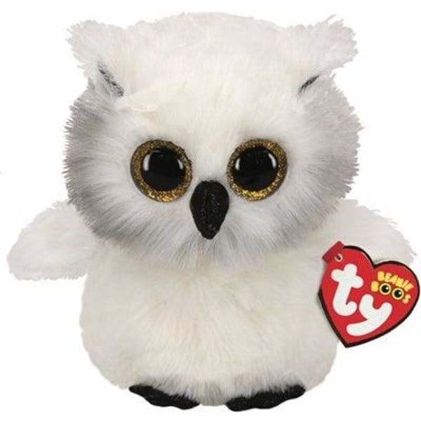 TY Beanie Boos AUSTIN Uggla Vit reg multifärg