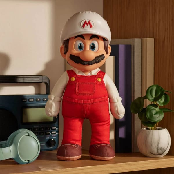 Mario Galaxy Movie Fire Mario Jumbo Plush multifärg