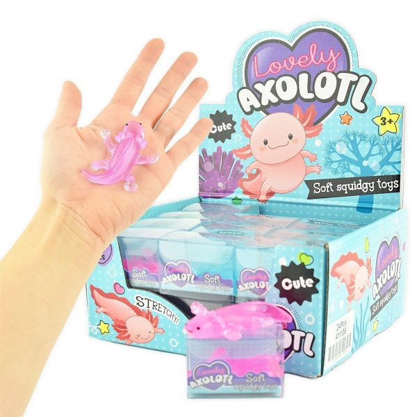 Squeeze Soft Stretchy Axolotl 7cm Blå Blå