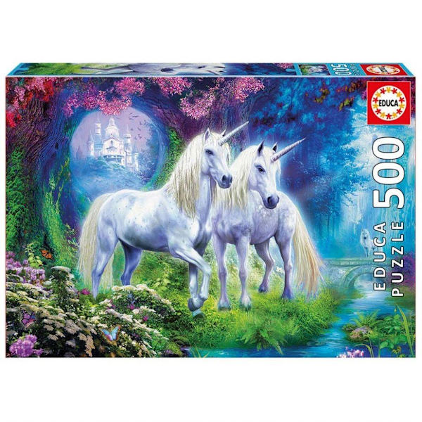 Educa Unicorns in the Forest Pussel 500 bitar 17648 multifärg