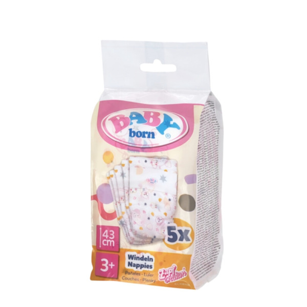 BABY Born Blöjor 5-pack multifärg