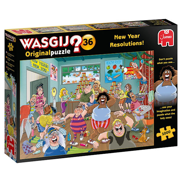 Wasgij Original 36 New Year Resolutions Pussel 1000 bitar 25000 multifärg