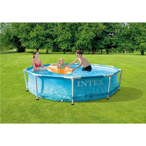 INTEX Beachside Metal Frame Pool Set (inkl pump) 4485l multifärg