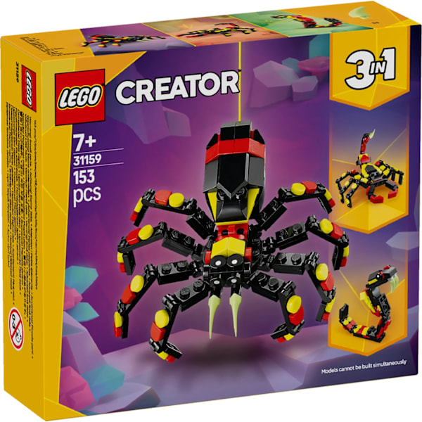 LEGO® Creator 3in1 Vilda djur: överraskande spindel 31159