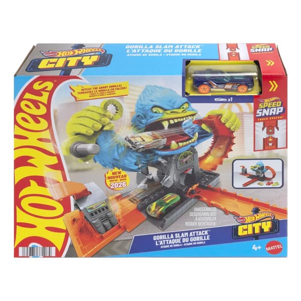 Hot Wheels City Gorilla Slam Attack multifärg