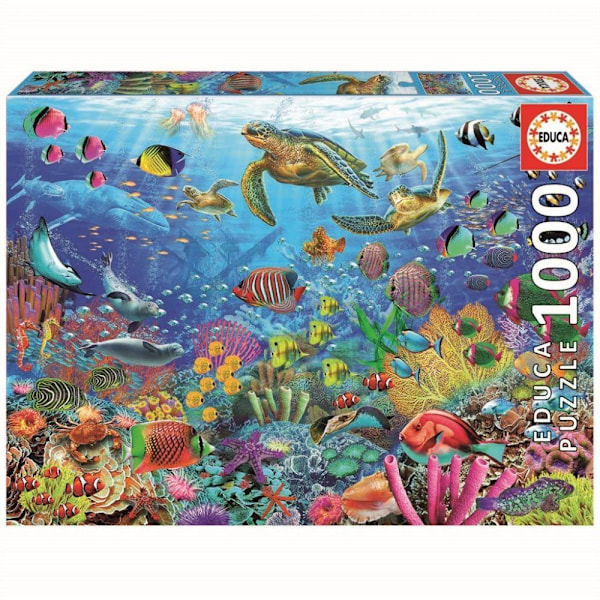 Educa Tropical Fantasy Turtles Pussel 1000 bitar 19266 multifärg